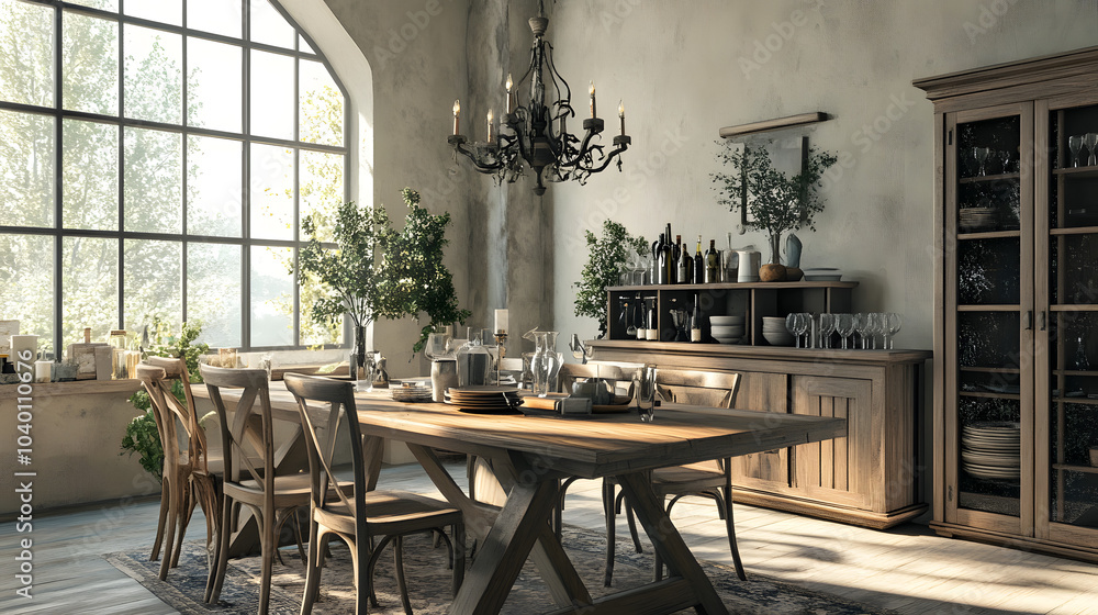 Obraz premium room with table and chairs