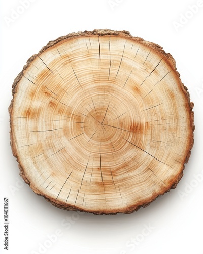 Detailed Tree Cross-Section with Numbered Rings