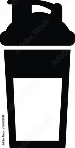 Snaker bottle icon simple vector illustration, protein shake bottle icon