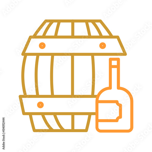 Wine Barrel Vector Icon