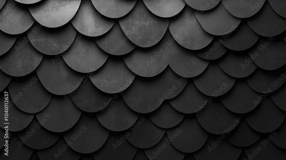 Geometric Scales Pattern, seamless design featuring black and charcoal grey shapes, ideal for modern textiles and digital backgrounds Geometric Scales Pattern, seamless design featuring black and charcoal grey shapes, ideal for modern textiles and digital backgrounds