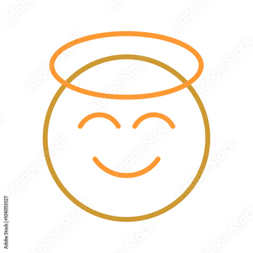 Smiling Face with Halo Vector Icon