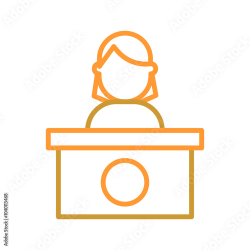 News Anchor Vector Icon