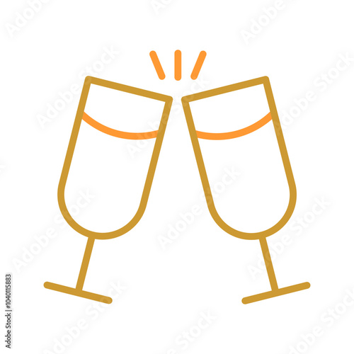 Wine Cheers Vector Icon