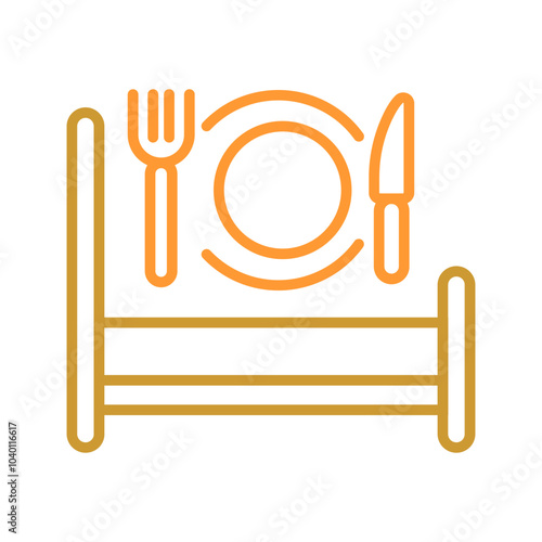 Breakfast in Bed Vector Icon