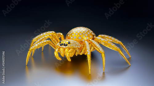 Unreal golden spider photo