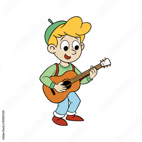 boy playing guitar