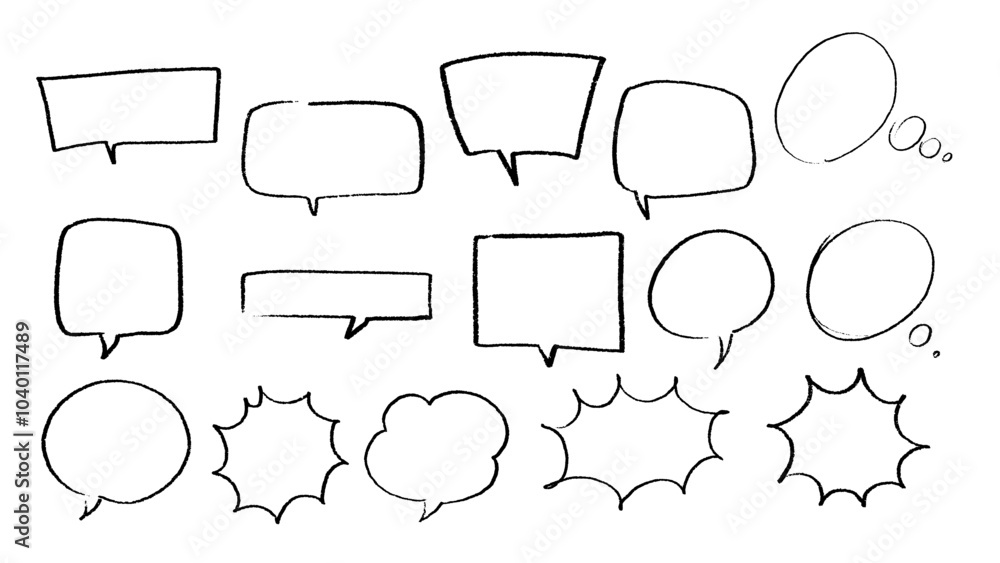 Fototapeta premium Pop Art Scribble Speech Bubbles