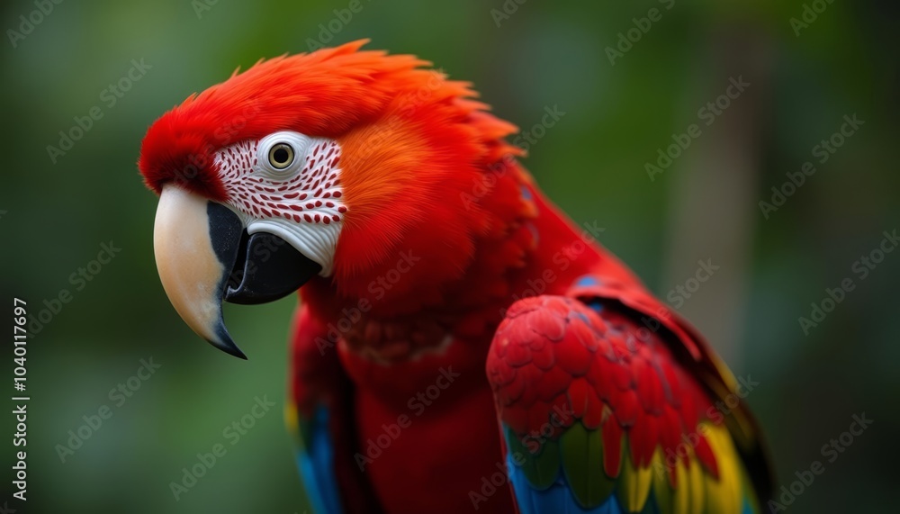 Vibrant parrot in tropical setting Vibrant parrot in tropical setting
