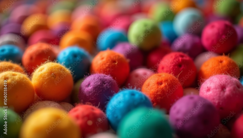 Vibrant Easter Eggs in a Blurry Background Vibrant Easter Eggs in a Blurry Background