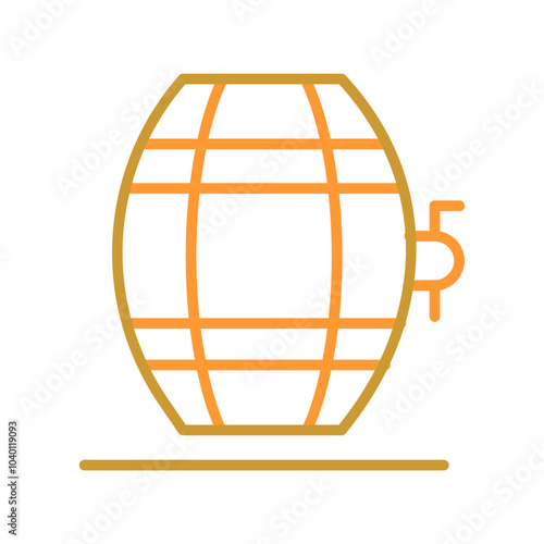 Wine Barrel Rack Vector Icon