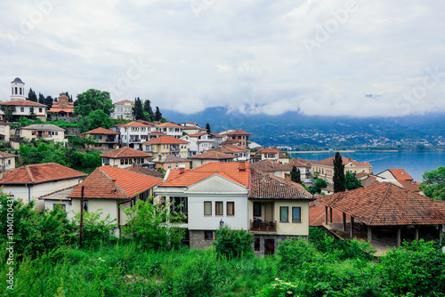 Charming traditional houses overlooking Lake Ohrid in Ohrid Macedonia showcasing rich culture amidst stunning landscapes