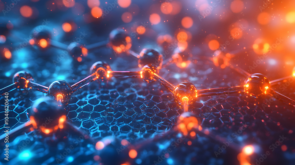 Fototapeta premium Protein Structures with Antioxidant Molecules Preventing Cellular Damage in a Scientific Illustration