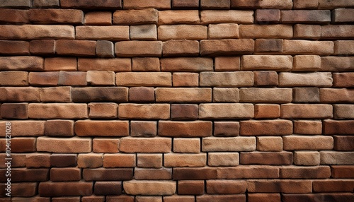 a textured brick wall with warm brown tones and subtle light and dark variations the bricks are arranged in a staggered pattern creating a visually appealing and intricate backdrop