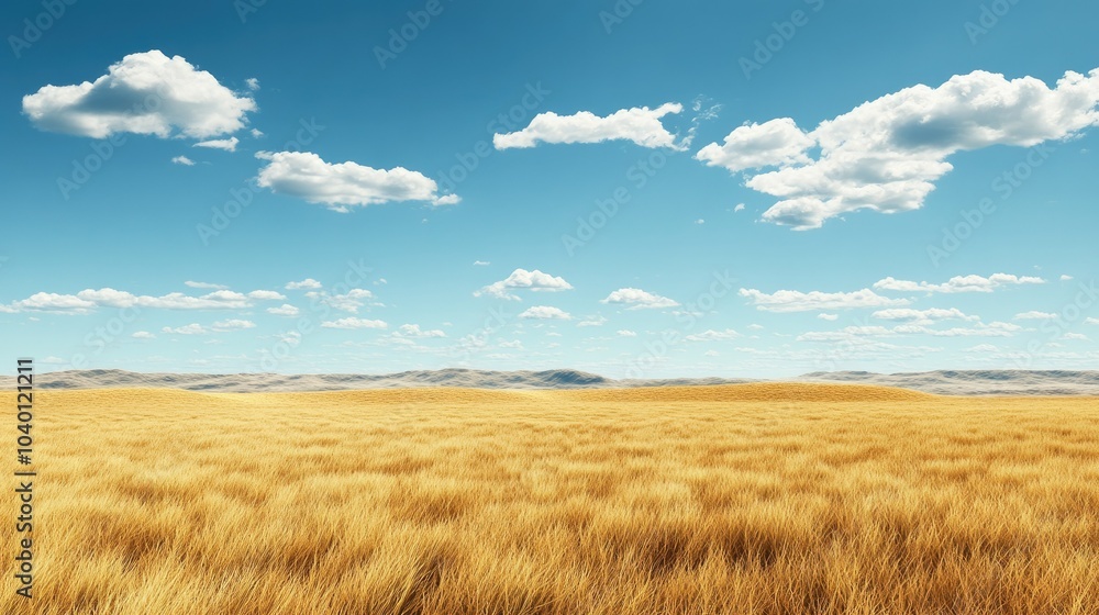 African grasslands stretching to the horizon, leaving room for copy in the sky African grasslands stretching to the horizon, leaving room for copy in the sky