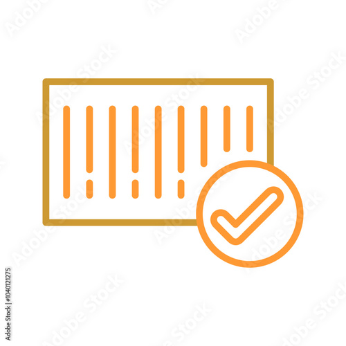 Barcode Check-in Vector Icon