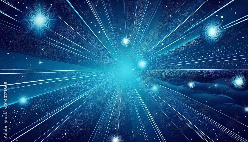 Naklejka premium abstract blue background with stars