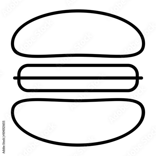 Makin's hamburger is layered with bread, meat and vegetables and also has mayonnaise and sauce inside.
