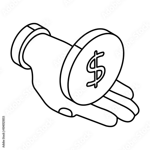 An icon design of dollar 