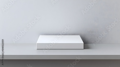 Wallpaper Mural Blank mockup template of a product box with simple, sleek design placed on a shelf. Torontodigital.ca