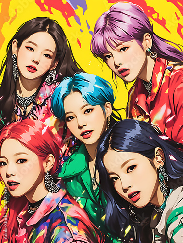 K-pop idol illustration