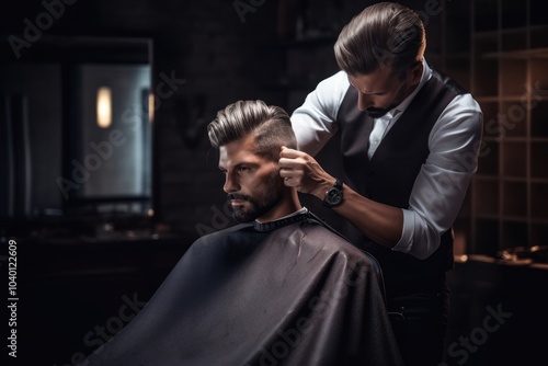 Male hairdresser barbershop hairstyle adult.