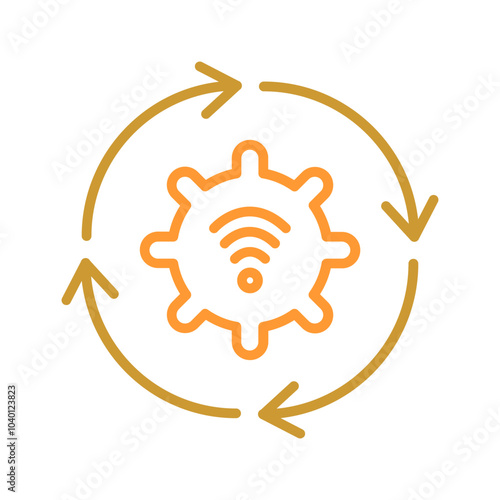 Automated Process Vector Icon
