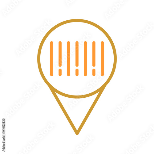 Barcode Location Vector Icon