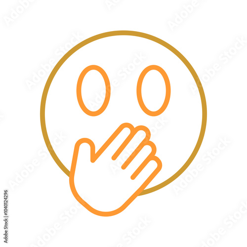 Face with Hand Over Mouth Vector Icon