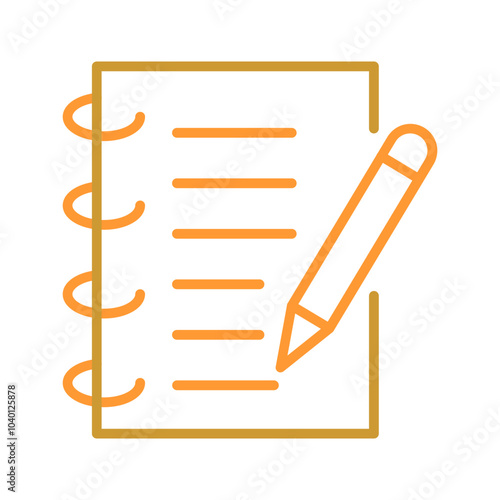 Journalist Notebook Vector Icon