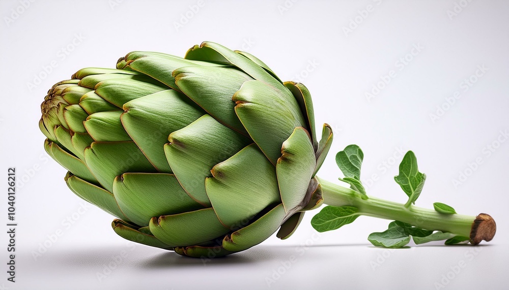 Obraz premium green artichoke on white background