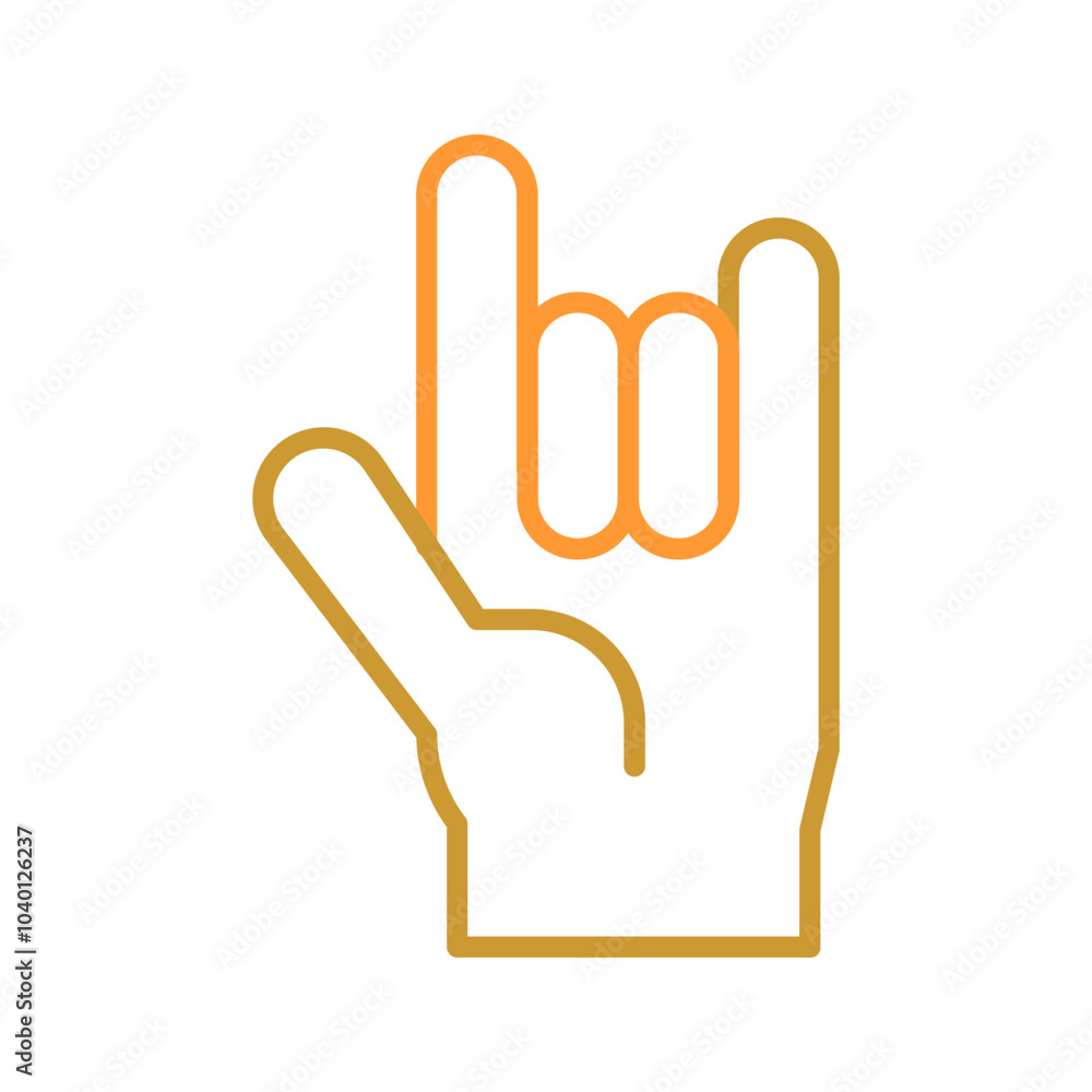 Obraz premium Love You Gesture Vector Icon