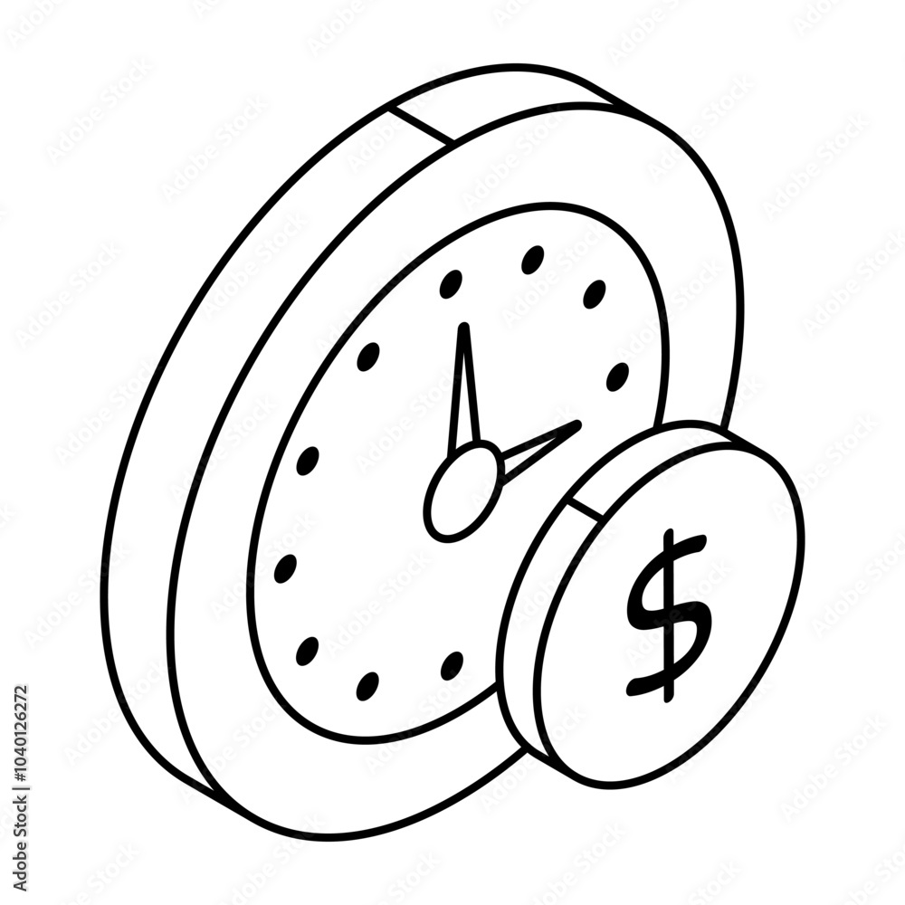 Premium design icon of time is money Premium design icon of time is money