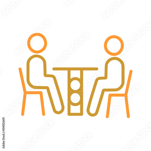 Family Dinner Vector Icon