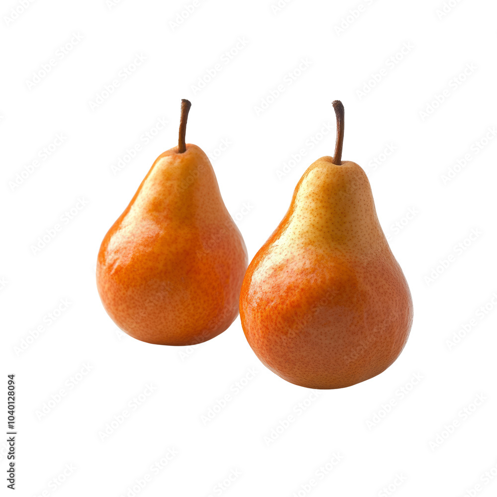Two Ripe Red Pears Isolated on White Background Two Ripe Red Pears Isolated on White Background