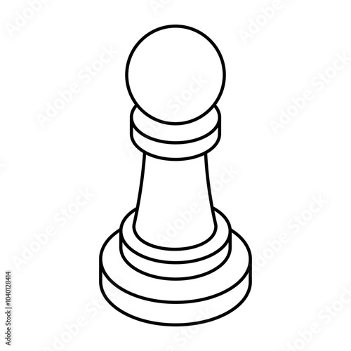 Modern design icon of chess piece