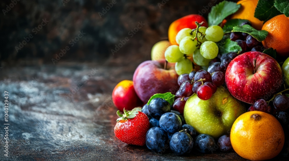 fresh fruit background and empty text space fresh fruit background and empty text space