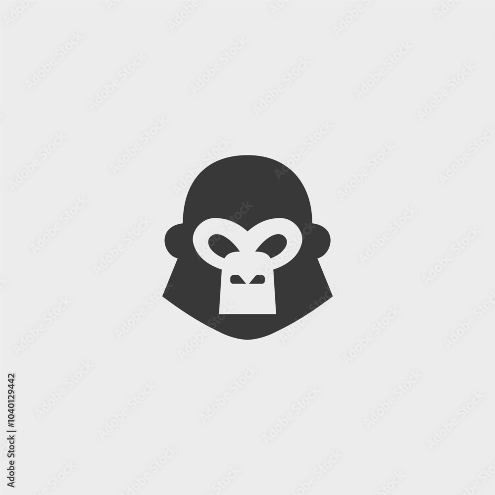 Minimalist and Modern Monkey Logo Design, Simple Chimpanzee, Elegant Orangutan Head Illustration Minimalist and Modern Monkey Logo Design, Simple Chimpanzee, Elegant Orangutan Head Illustration