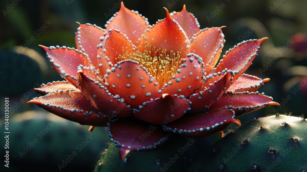 Close-up of a Blooming Cactus Flower Close-up of a Blooming Cactus Flower