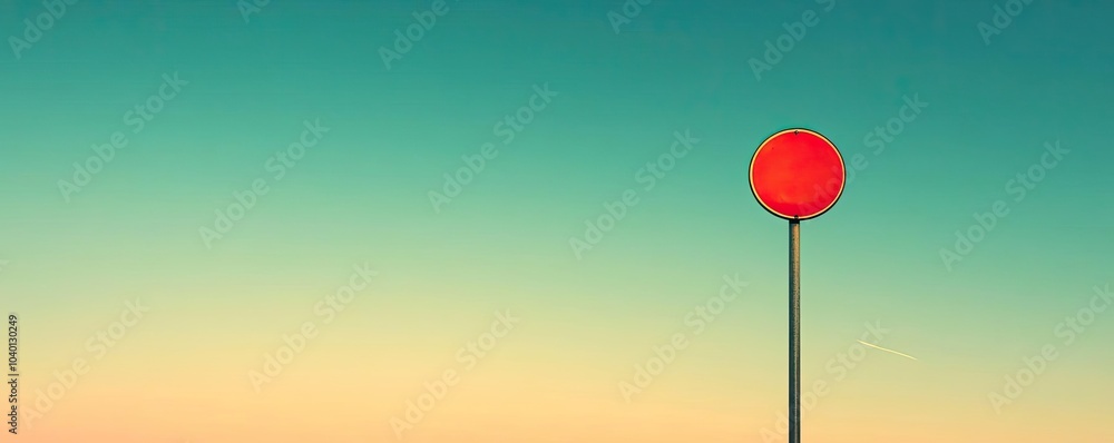 A minimalist street sign, standing alone against a clear sky A minimalist street sign, standing alone against a clear sky