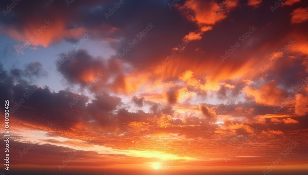 Fototapeta premium sky replacement with morning sunrise and cloudy reddish glow extreme close up