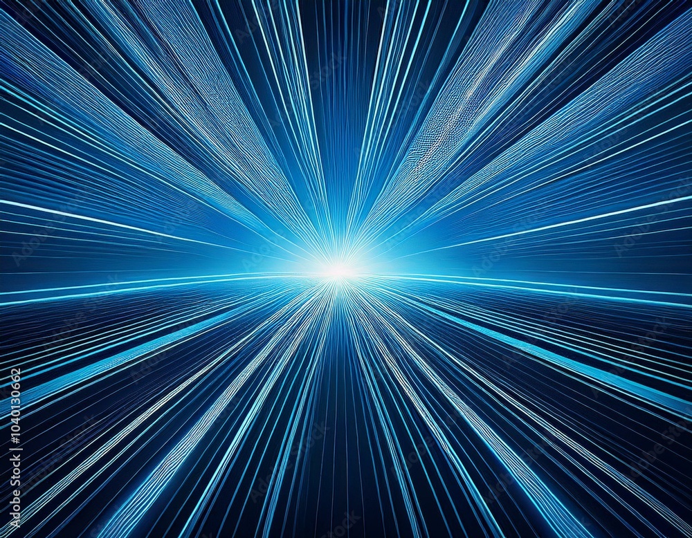 sparkling blue rays in a straight line from the center beautifully ...