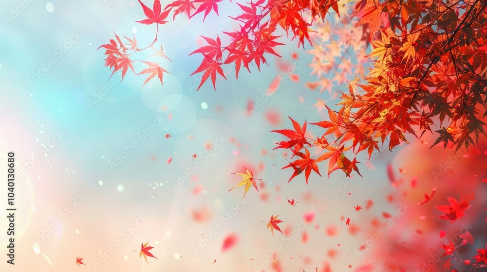 Autumn Leaves Falling in a Blur of Color Autumn Leaves Falling in a Blur of Color