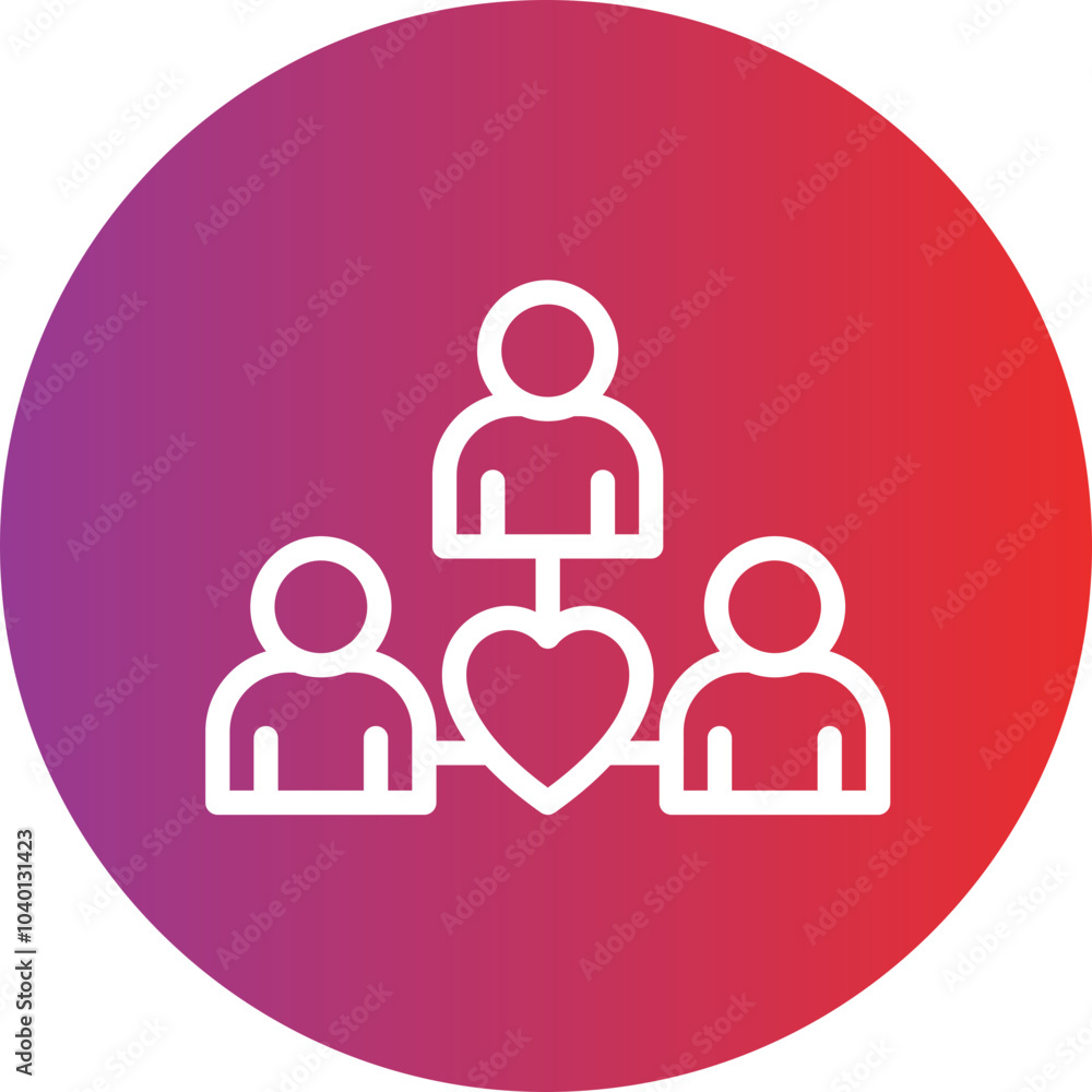 Helping Hearts vector icon style Helping Hearts vector icon style