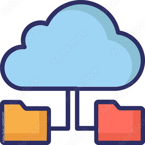 Cloud vector icon with an isolated backround