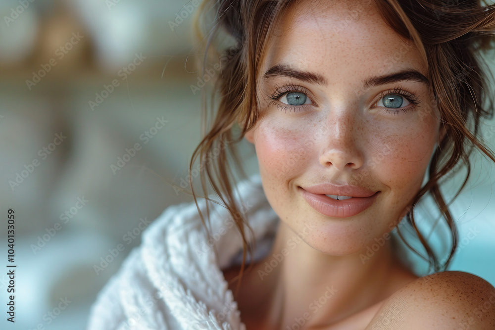 Woman relaxing and enjoying in spa created with generative AI image Woman relaxing and enjoying in spa created with generative AI image