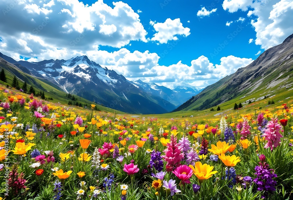 Fototapeta premium Switzerland, Wassel, mountains