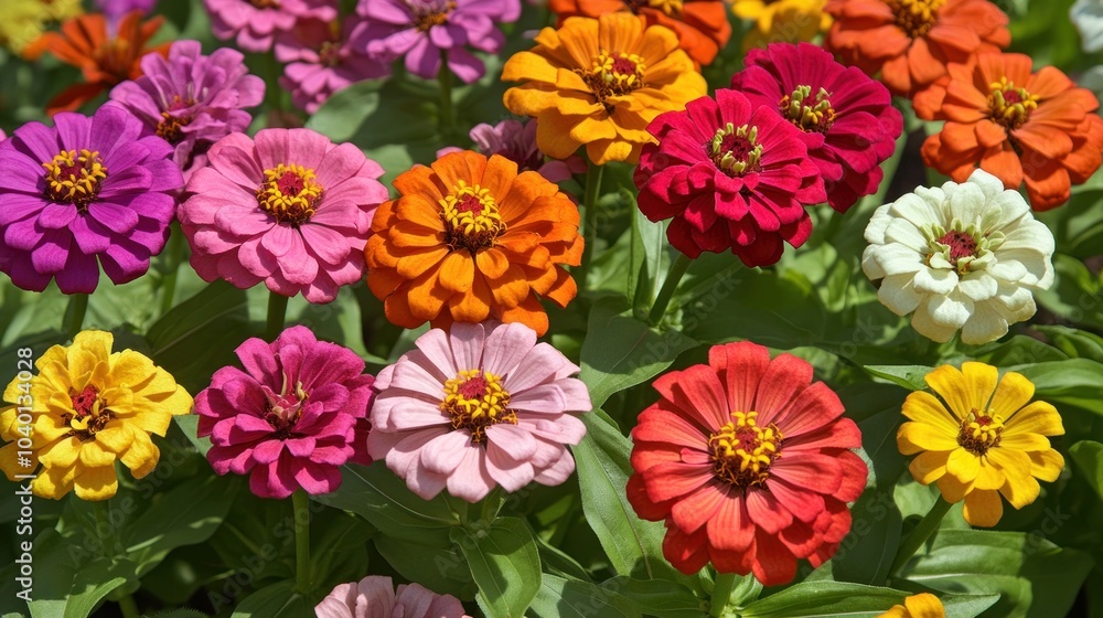 Colorful Zinnia Flowers Colorful Zinnia Flowers