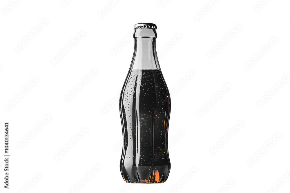 Grey soda bottle isolated on transparent background, png file, no background png file