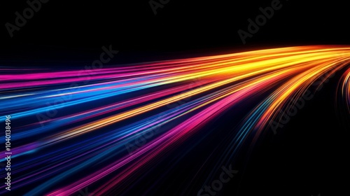 colored speed impact lines on dark background